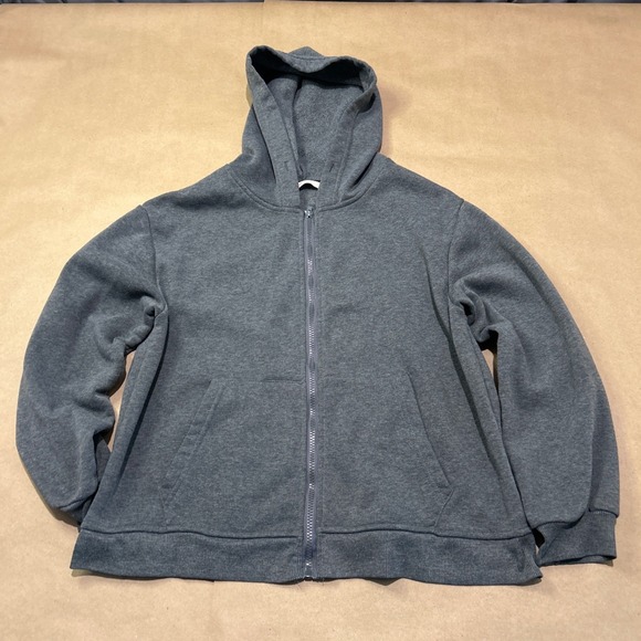 ROMWE Tops - Romwe Gray Full Zip Hoodie Women Size Small